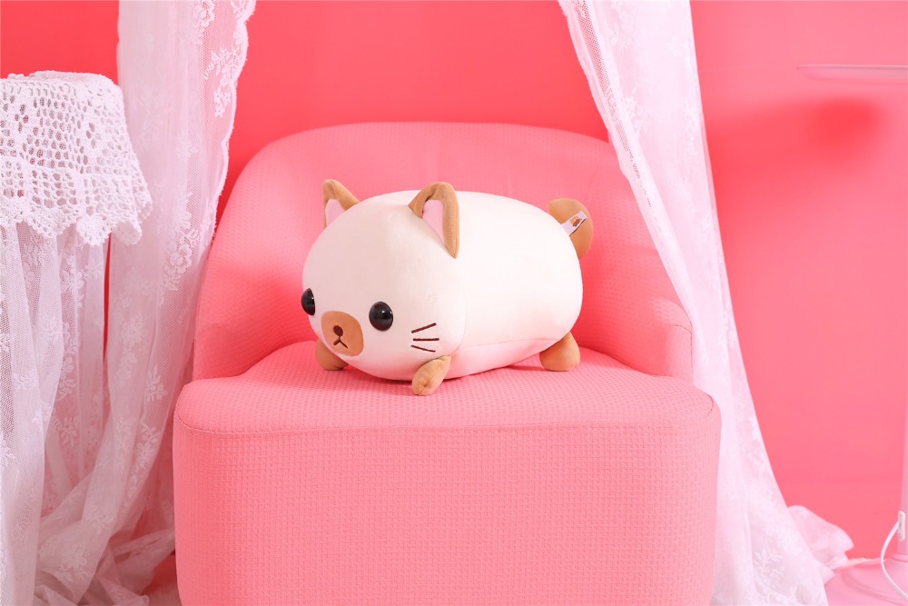 Kawaii White Plush Cat Toy