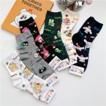 Cartoon-Pom-Pom-Purin-print-socks-Gudetama-Travel-