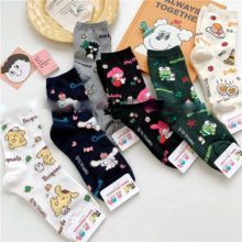 Cartoon-Pom-Pom-Purin-print-socks-Gudetama-Travel- (2)