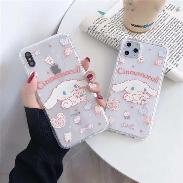 Cartoon Cinnamoroll Phone Case Transparent Back Cover For IPhone ...