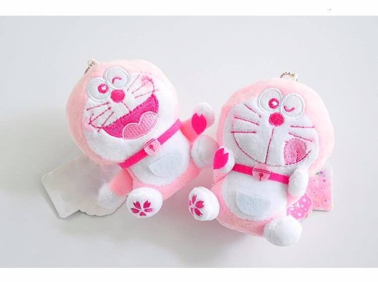 Doraemon Cat Doll Stand By Me Pendant Plush Keychain