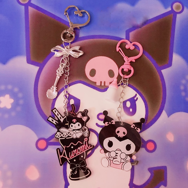 Lovely big Cinnamoroll Cartoon Kuromi Doll Keyring Kawaii Store