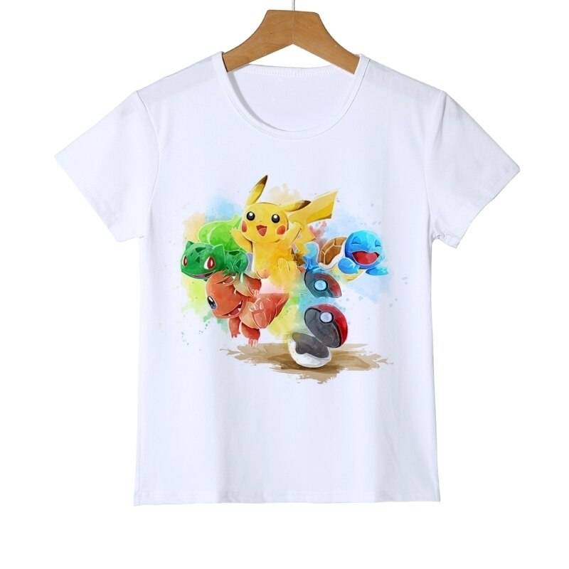 Pikachu Pokemon Cartoon Style Casual T-Shirt