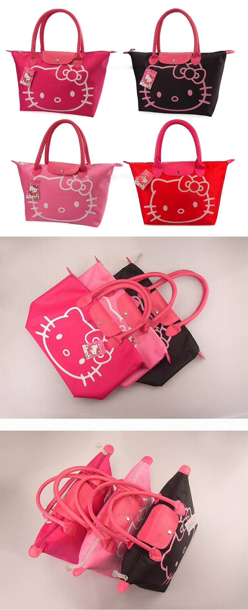 Hello Kitty Portable Plush Shopping Hand Bags For Girls
