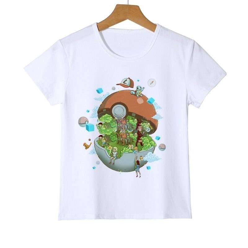 Pikachu Pokemon Cartoon Style Casual T-Shirt