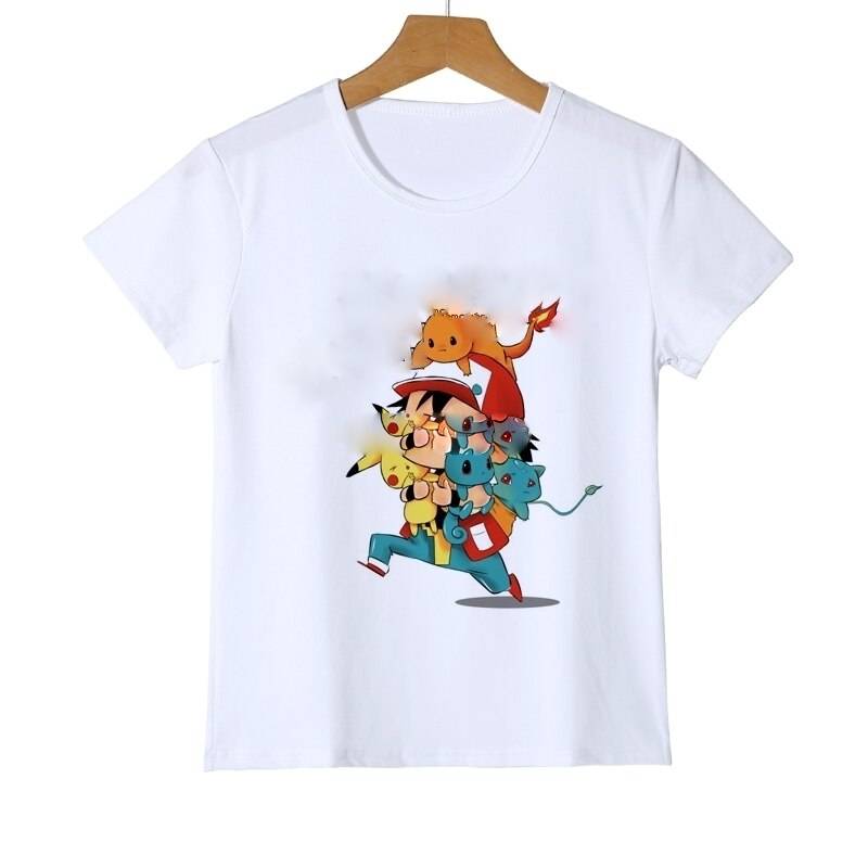 Pikachu Pokemon Cartoon Style Casual T-Shirt