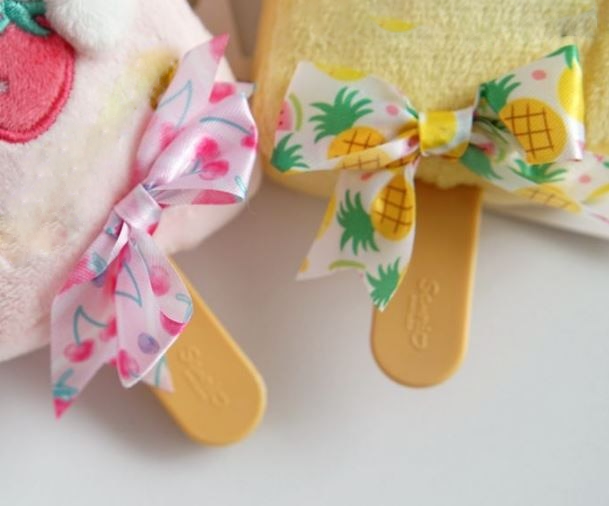 Cartoon Ice Cream Style My Melody Pudding Cinnamoroll Dog Plush Keychain Pendant