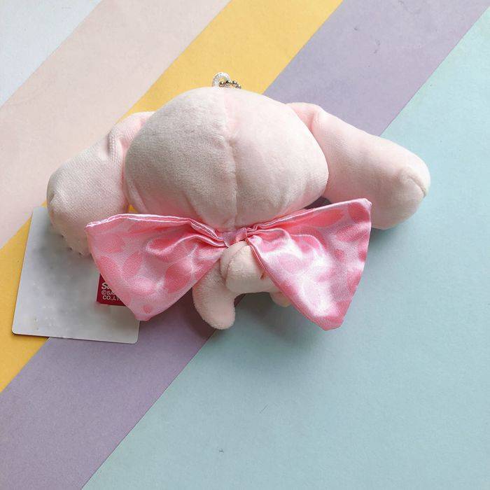 Sakura Pink Dog Plush Cinnamoroll Doll Soft Stuffed Keychain