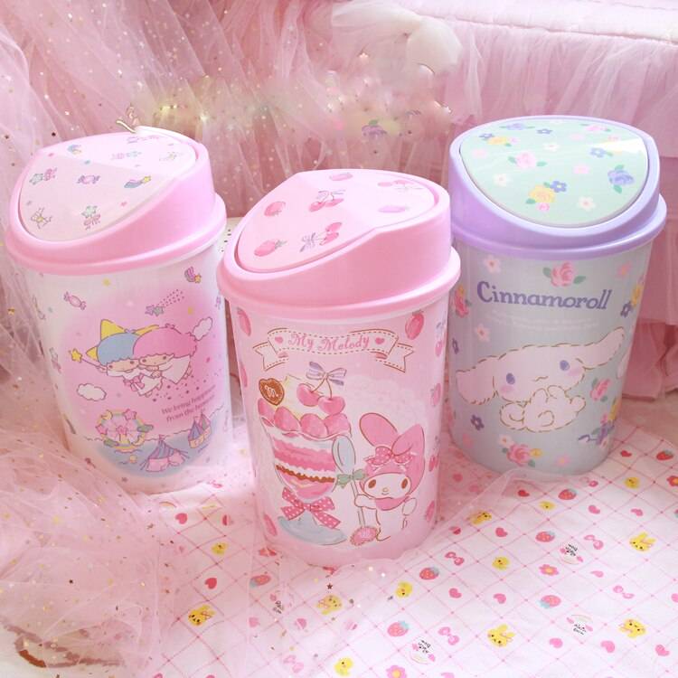 Cinnamoroll My Melody Household Trash Lid Kitchen Bathroom Waste Bin ...