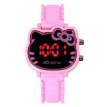Cartoon Hello Kitty Design LED Silica Gel Wrist Watch