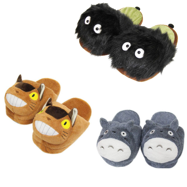 Anime Totoro Cat Cotton Plush Flat Warm Shoes