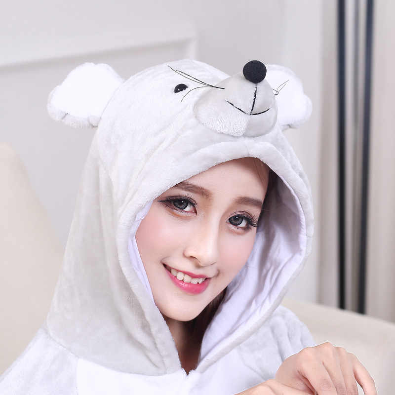 Gray Mouse Kigurumi Onesie Pajama Costume Gray Mouse Kigurumi Onesie Pajama Costume