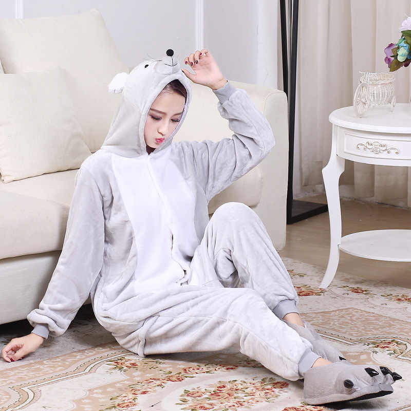Gray Mouse Kigurumi Onesie Pajama Costume Gray Mouse Kigurumi Onesie Pajama Costume