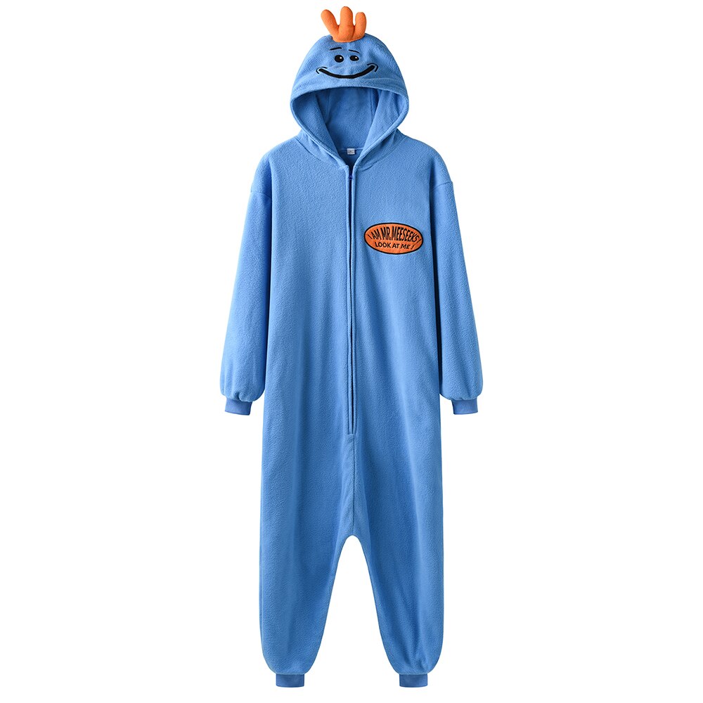 Rick and Morty Mr Meeseeks Cartoon Jumpsuit Kigurumi Onesie Sleepwear