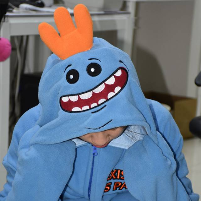 Rick and Morty Mr Meeseeks Cartoon Jumpsuit Kigurumi Onesie Sleepwear