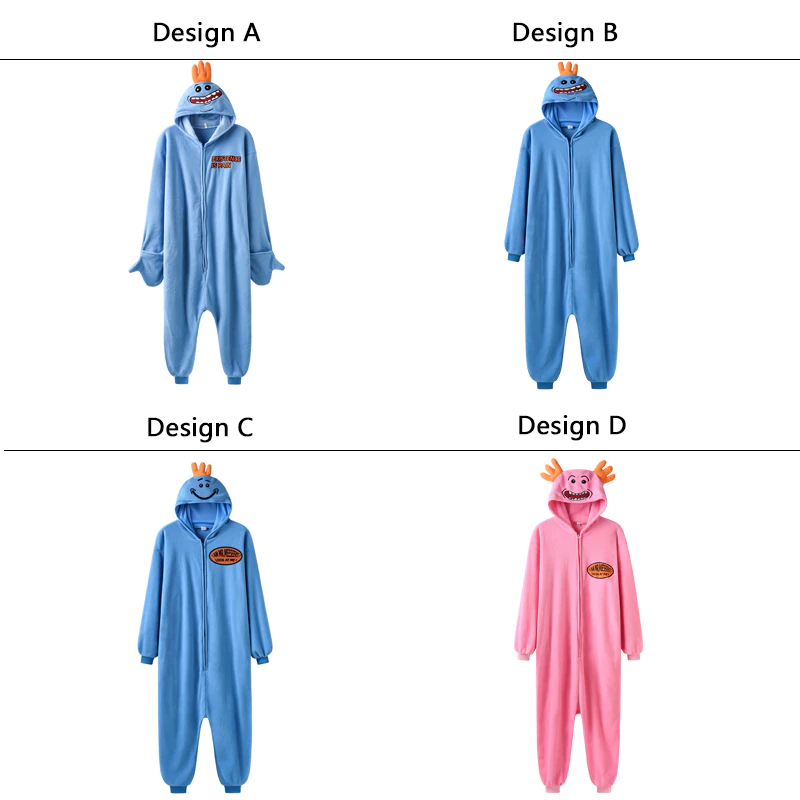 Rick and Morty Mr Meeseeks Cartoon Jumpsuit Kigurumi Onesie Sleepwear