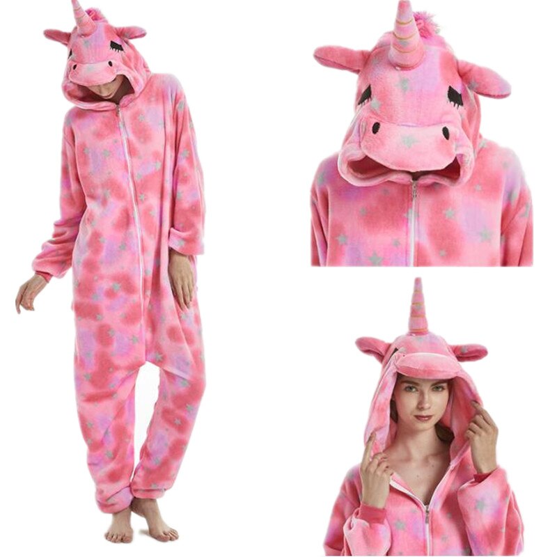 Kigurumi Onesie Pajama Unicorn Warm Soft Sleepwear Costume