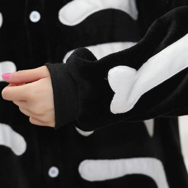 Cartoon Skeleton Kigurumi Onesie Pajama Costume