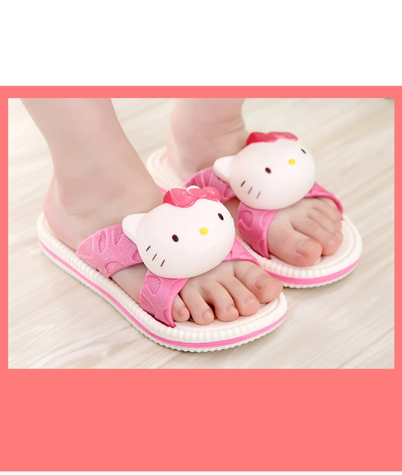 Hello Kitten Cute Flip Flops Toe Outdoor Animal Slippers Hello Kitten Cute Flip Flops Toe Outdoor Animal Slippers