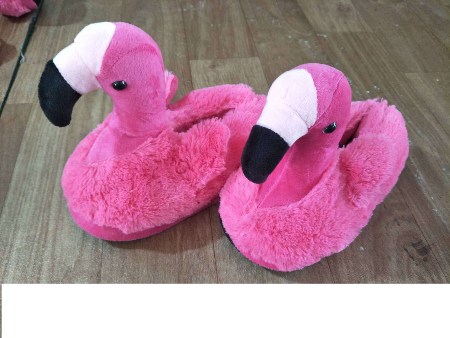 Flamingo Cartoon Soft Short Plush Shoe Flamingo Cartoon Soft Short Plush Shoe
