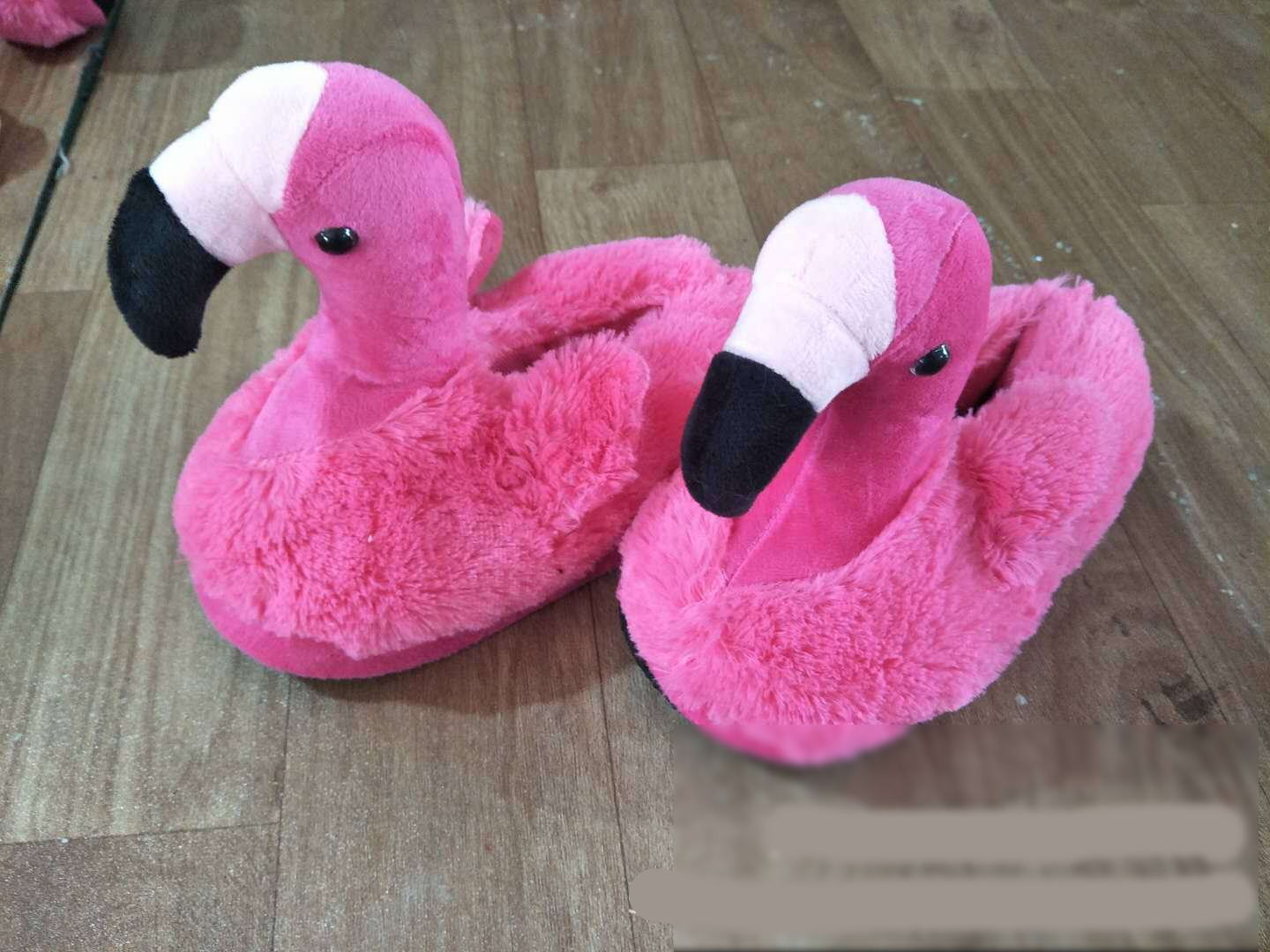 Flamingo Cartoon Soft Short Plush Shoe Flamingo Cartoon Soft Short Plush Shoe