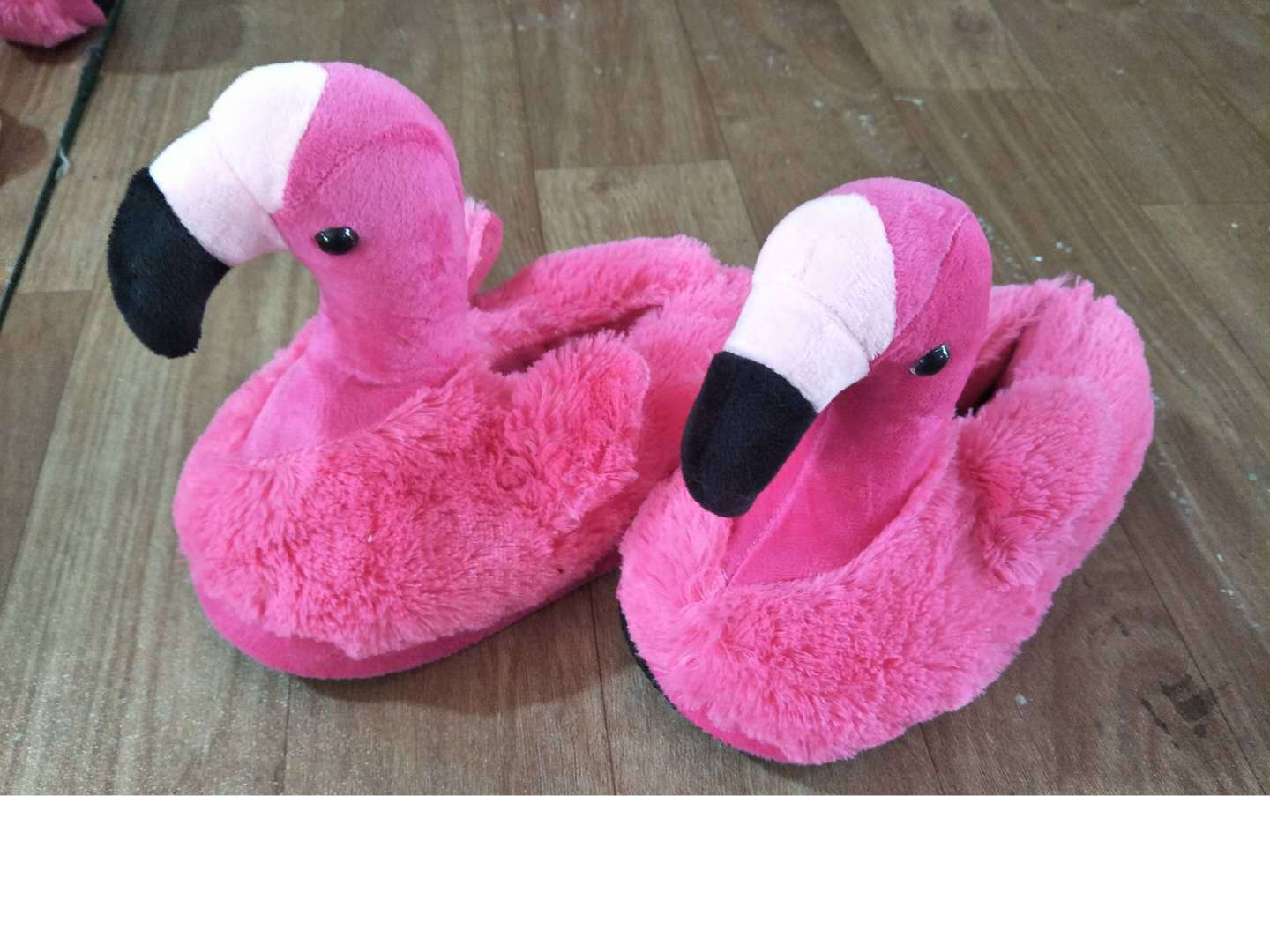 Flamingo Cartoon Soft Short Plush Shoe Flamingo Cartoon Soft Short Plush Shoe
