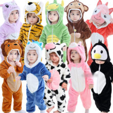 Cute Cartoon Flannel Baby Rompers Stitch Rabbit Panda Pajamas Cotton Baby Boy Girls Animal Costume Baby Jumpsuit Kugurumi Outfit Cute Cartoon Flannel Baby Rompers Stitch Rabbit Panda Pajamas Cotton Baby Boy Girls Animal Costume Baby Jumpsuit Kugurumi Outfit