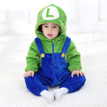 Baby Costume Mario Luigi Cosplay Costumes Little Boy Girl Warm Sleepwear Jumpsuit Hooded Anime Halloween Festival Gift Kids Suit Baby Costume Mario Luigi Cosplay Costumes Little Boy Girl Warm Sleepwear Jumpsuit Hooded Anime Halloween Festival Gift Kids Suit