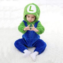 Baby Costume Mario Luigi Cosplay Costumes Little Boy Girl Warm Sleepwear Jumpsuit Hooded Anime Halloween Festival Gift Kids Suit Baby Costume Mario Luigi Cosplay Costumes Little Boy Girl Warm Sleepwear Jumpsuit Hooded Anime Halloween Festival Gift Kids Suit