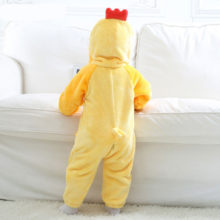 Lovely Yellow Chick Kigurumis Baby Cosplay Costume Child Winter Warm Soft Flannel Animal Onesie Boy Girl Romper Funny Fancy Lovely Yellow Chick Kigurumis Baby Cosplay Costume Child Winter Warm Soft Flannel Animal Onesie Boy Girl Romper Funny Fancy