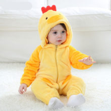 Lovely Yellow Chick Kigurumis Baby Cosplay Costume Child Winter Warm Soft Flannel Animal Onesie Boy Girl Romper Funny Fancy Lovely Yellow Chick Kigurumis Baby Cosplay Costume Child Winter Warm Soft Flannel Animal Onesie Boy Girl Romper Funny Fancy