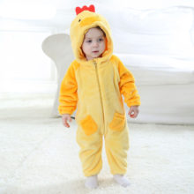 Lovely Yellow Chick Kigurumis Baby Cosplay Costume Child Winter Warm Soft Flannel Animal Onesie Boy Girl Romper Funny Fancy Lovely Yellow Chick Kigurumis Baby Cosplay Costume Child Winter Warm Soft Flannel Animal Onesie Boy Girl Romper Funny Fancy