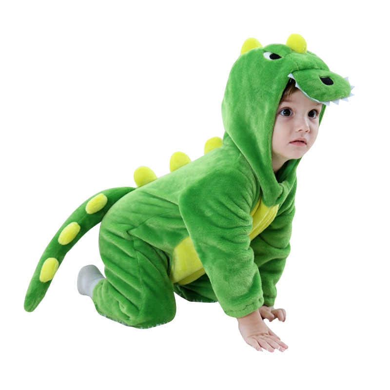 Kigurumi Green Dinosaur Onesie Cartoon Soft Jumpsuit - Kawaiimerch.com