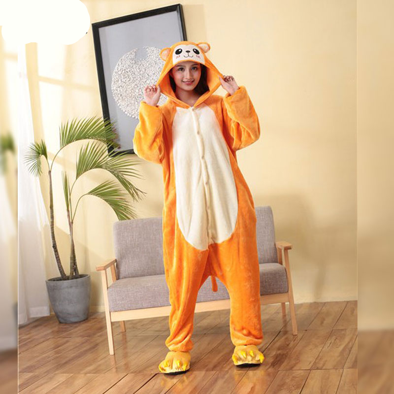 Golden Monkey Kigurumi Onesie Warm Soft Sleep Pajama