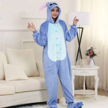 Stitch Onesies Blue Animal Kigurumis Pajama With Slippers Costume Stitch Onesies Blue Animal Kigurumis Pajama With Slippers Costume