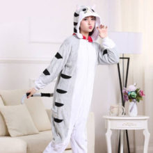 Chi Cat Kigurumi Onesie Kawaii Kitty Pajama With Slippers Costume Chi Cat Kigurumi Onesie Kawaii Kitty Pajama With Slippers Costume