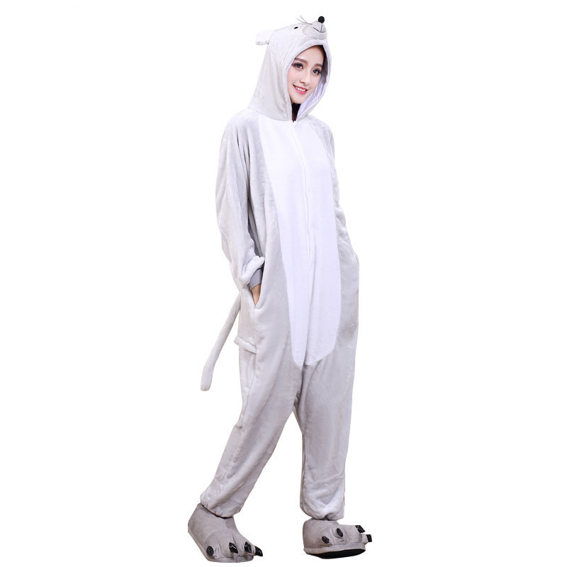 Gray Mouse Kigurumi Onesie Pajama Costume Gray Mouse Kigurumi Onesie Pajama Costume