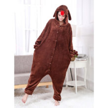 Teddy Dog Kigurumis Animal Poodle Onesie With Slippers Flannel Warm Winter Overall Festival Birthday Party Suit Funny Sleep Wear Teddy Dog Kigurumis Animal Poodle Onesie With Slippers Flannel Warm Winter Overall Festival Birthday Party Suit Funny Sleep Wear