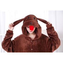 Teddy Dog Kigurumis Animal Poodle Onesie With Slippers Flannel Warm Winter Overall Festival Birthday Party Suit Funny Sleep Wear Teddy Dog Kigurumis Animal Poodle Onesie With Slippers Flannel Warm Winter Overall Festival Birthday Party Suit Funny Sleep Wear