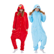 Cookie Monster Elmo Kigurumis Onesie Anime Sesame ST Character Pajama Blue Red Funny Sleepwear Women Adult Couple Party Suit Cookie Monster Elmo Kigurumis Onesie Anime Sesame ST Character Pajama Blue Red Funny Sleepwear Women Adult Couple Party Suit