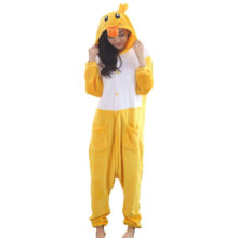 Yellow Duck Kigurumis Onesie Men Women Pajama Flannel Warm Winter Sleepwear Girl Funny Lovely overalls Cartoon Animal Party Suit Yellow Duck Kigurumis Onesie Men Women Pajama Flannel Warm Winter Sleepwear Girl Funny Lovely overalls Cartoon Animal Party Suit