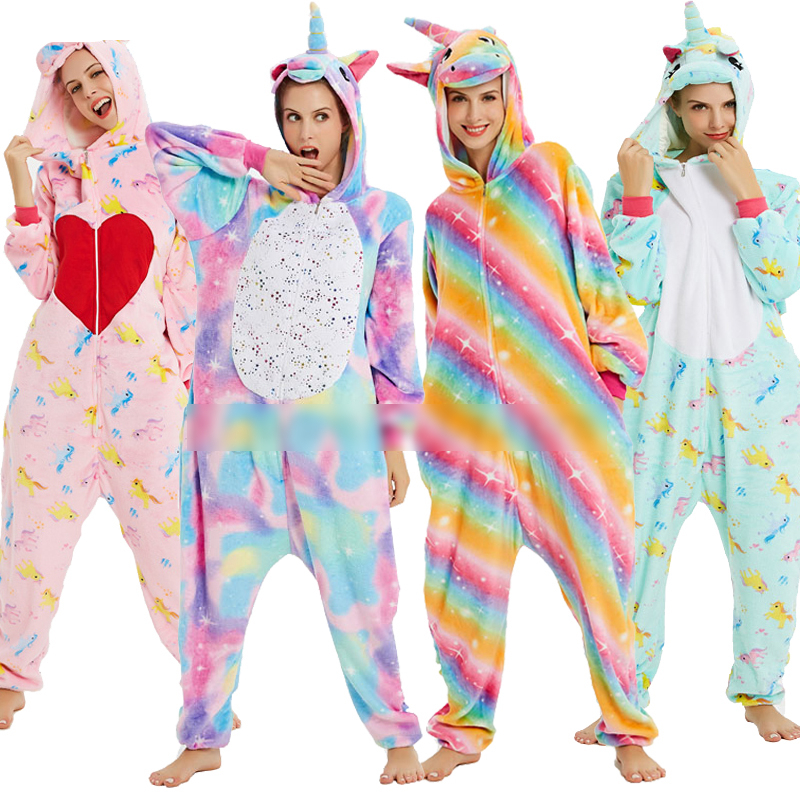 Kigurumi Onesie Unicorn Pajama Sleepwear - KawaiiMerch.com