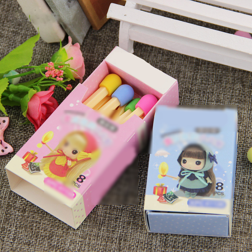 Kawaii Candy Colors Matches Rubber Eraser Kawaii Candy Colors Matches Rubber Eraser