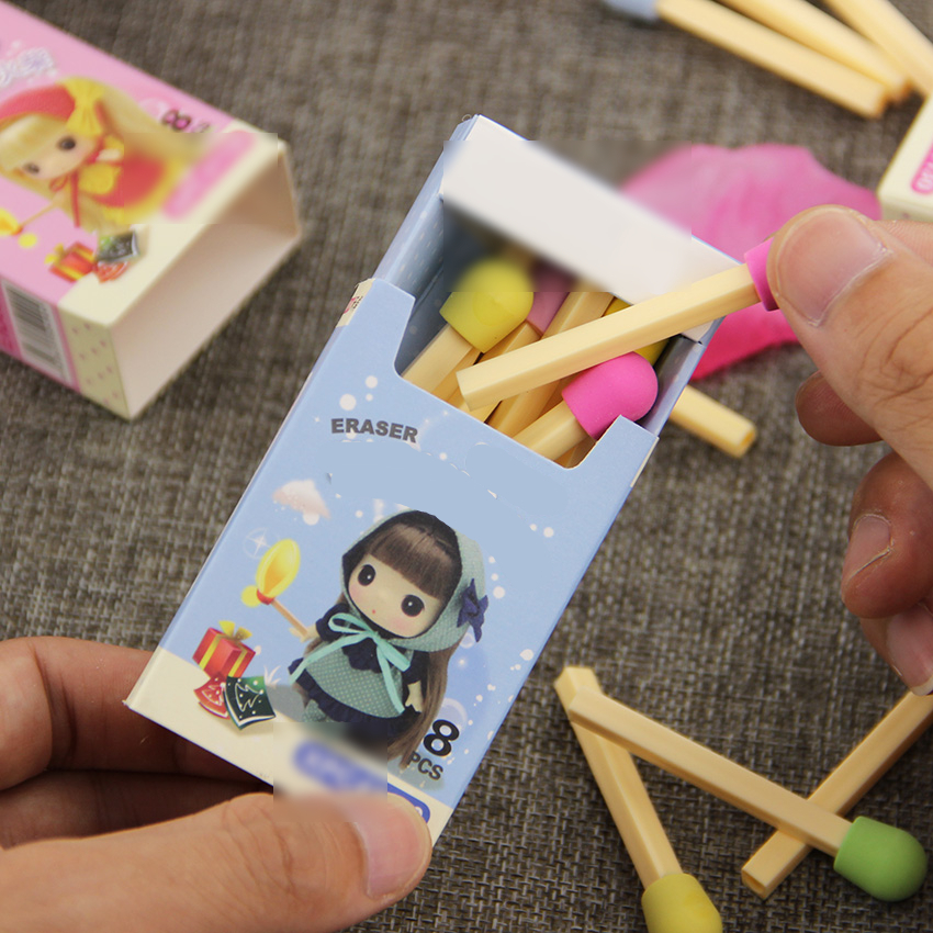 Kawaii Candy Colors Matches Rubber Eraser Kawaii Candy Colors Matches Rubber Eraser