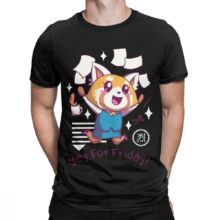 T Shirt for Men Aggretsuko Tee Shirt Aggressive Retsuko Yey For Friday Happy Weeken Tshirt 100% Cotton T-Shirts Party Clothing T Shirt for Men Aggretsuko Tee Shirt Aggressive Retsuko Yey For Friday Happy Weeken Tshirt 100% Cotton T-Shirts Party Clothing