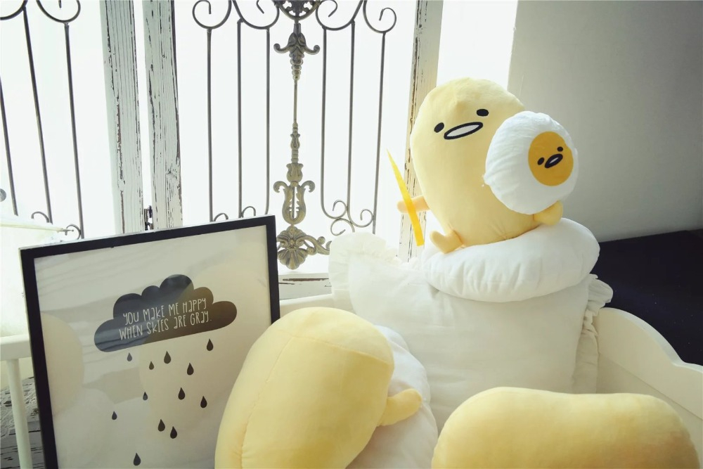 Kawaii Gudetama Lazy Egg Soft Plush Large Doll Pillow