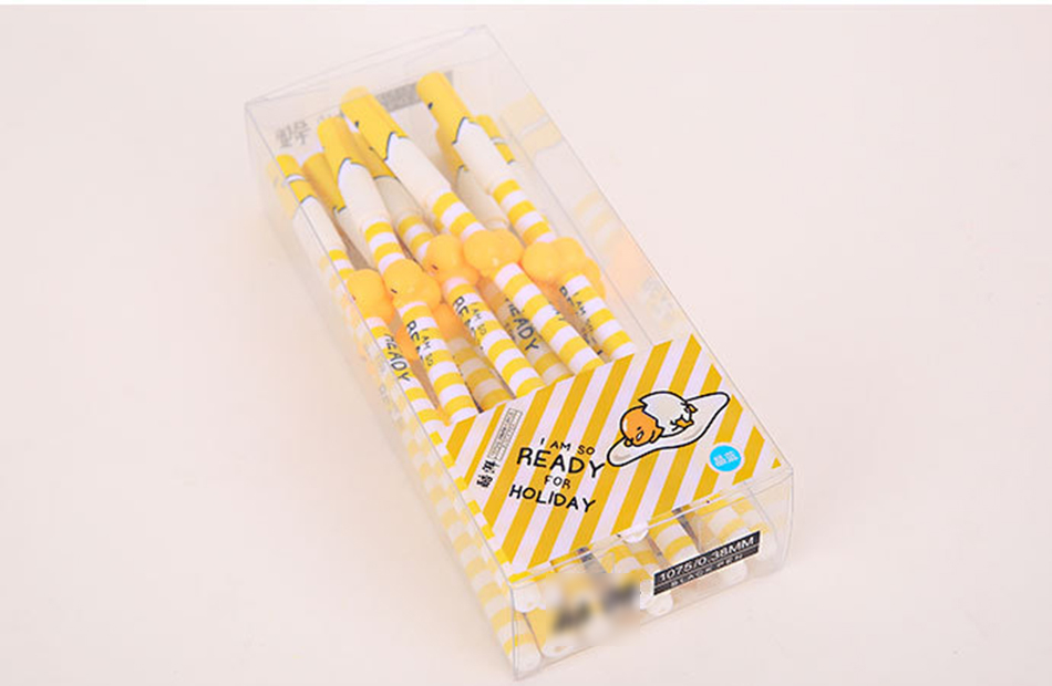 4 Pcs Kawaii 3D Lazy Egg Gudetama Gel Pen 4 Pcs Kawaii 3D Lazy Egg Gudetama Gel Pen