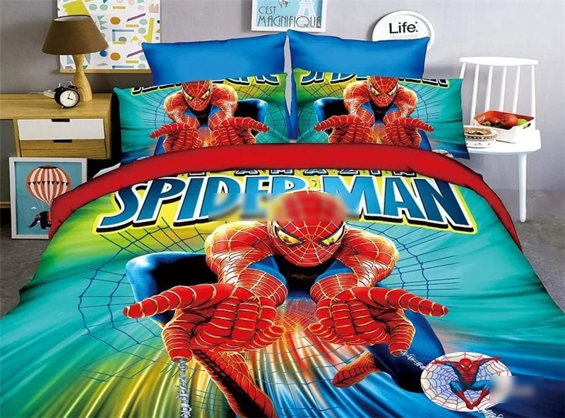 Cartoon Spiderman Duvet Cover Bedding Set Cartoon Spiderman Duvet Cover Bedding Set
