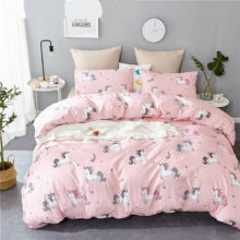 Cartoon Children Bed Linens Set Soft Comfortable Bedclothes Kid Pink Unicorn Pillowcases Twin US Queen Bedding Duvet Cover Set Cartoon Children Bed Linens Set Soft Comfortable Bedclothes Kid Pink Unicorn Pillowcases Twin US Queen Bedding Duvet Cover Set