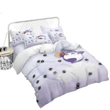 Digital Printing Bedding Set Virus Duvet Cover Cartoon Totoro Bed Linens Flat Sheet with Two Pillowcases Digital Printing Bedding Set Virus Duvet Cover Cartoon Totoro Bed Linens Flat Sheet with Two Pillowcases